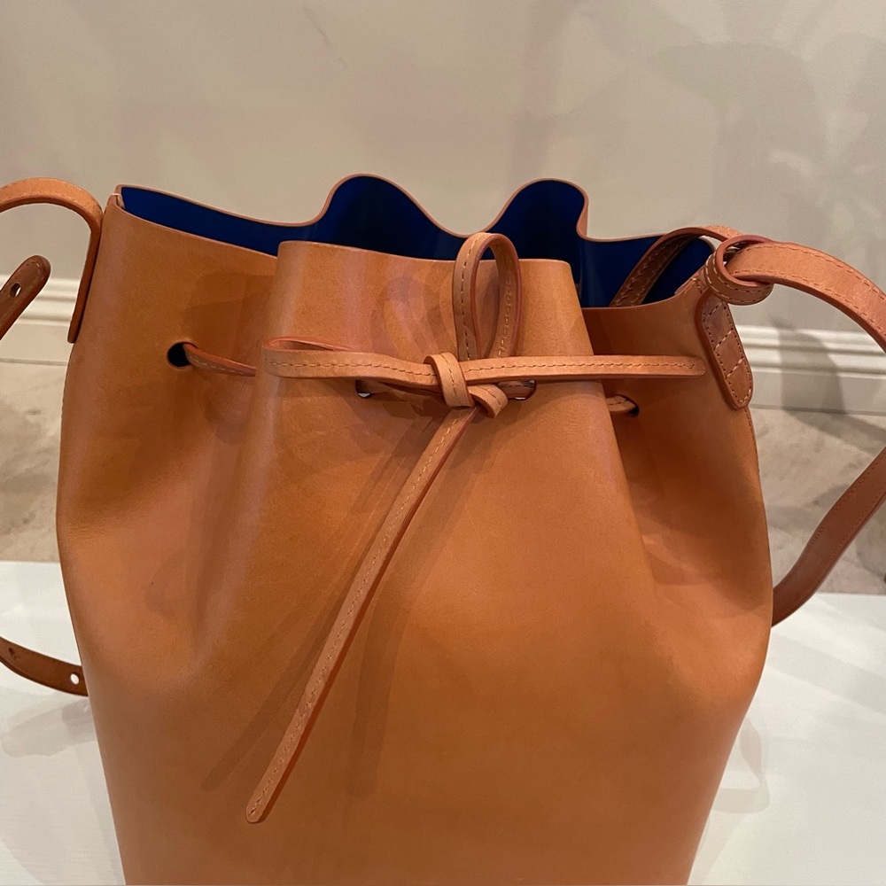 Mansur Gavriel Tan Leather Bucket Bag - Picture 2 of 9